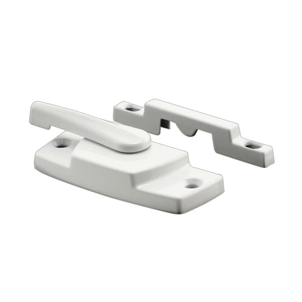 Prime-Line Sash Lock, 2-1/4 in. Hole Centers, Fits Single and Double Hung Windows, Diecast, White (Single Pack) F 2768 - main